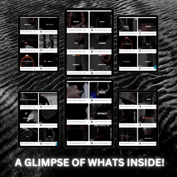 500+ Text Overlay Motivational Reels Bundle